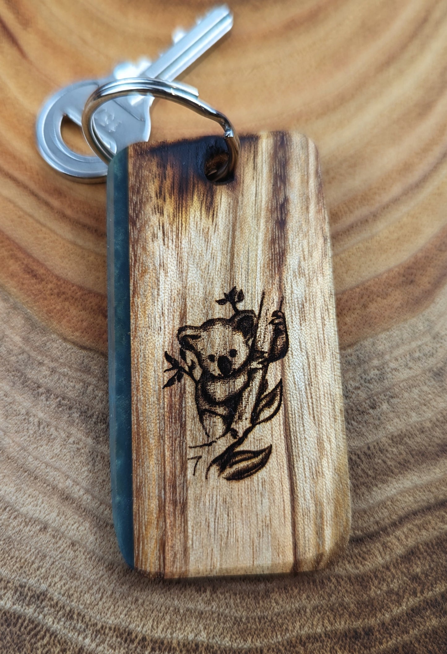 Koala engraved keyring