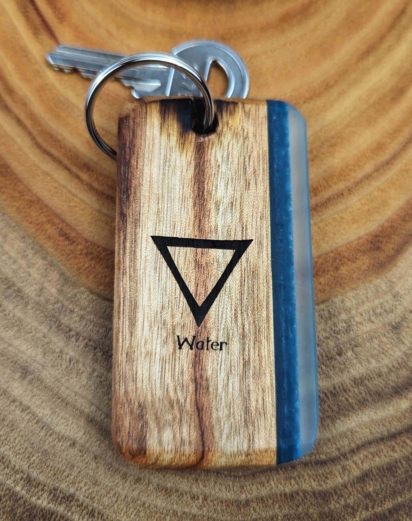 Water engraved Keyring