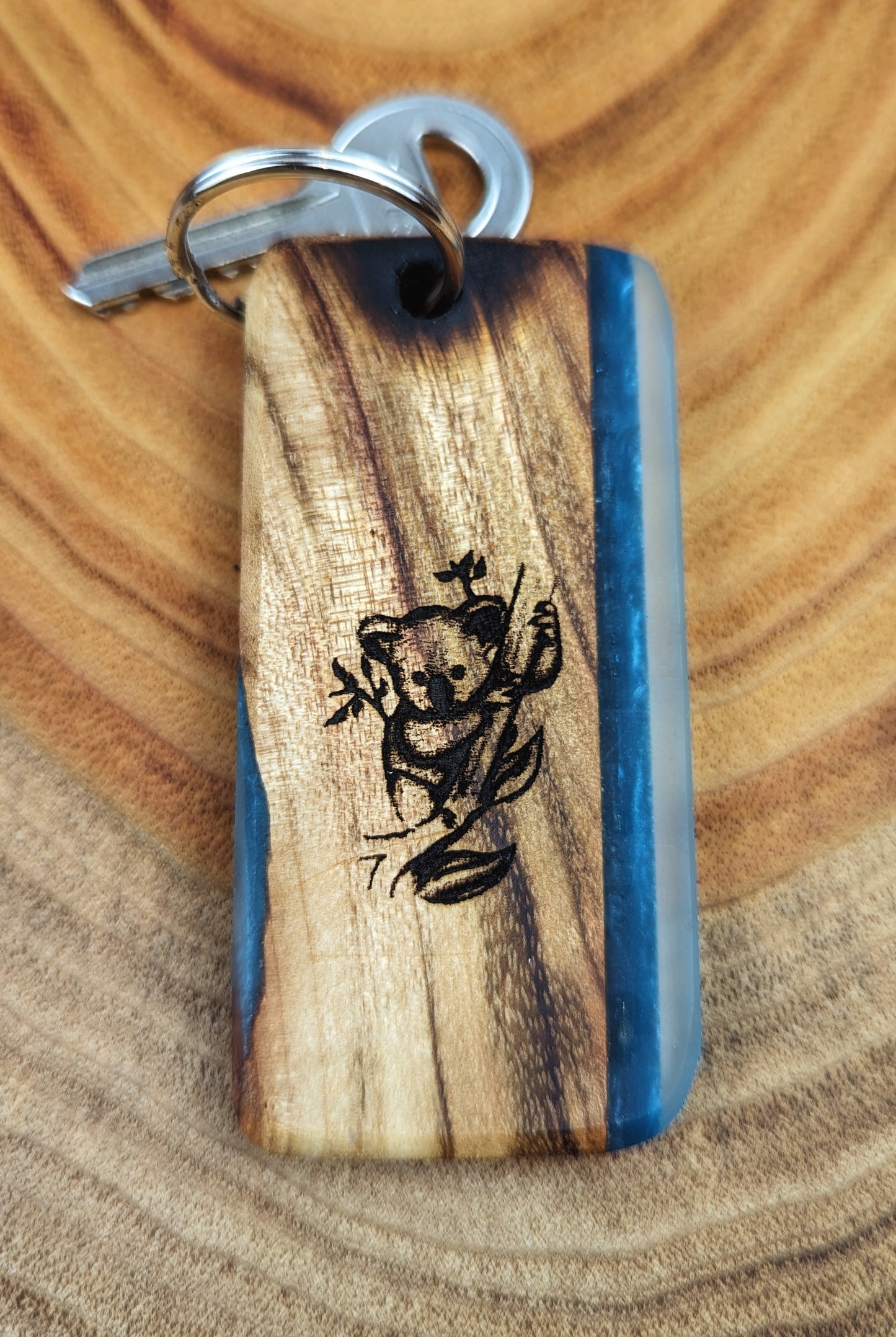 Koala engraved keyring