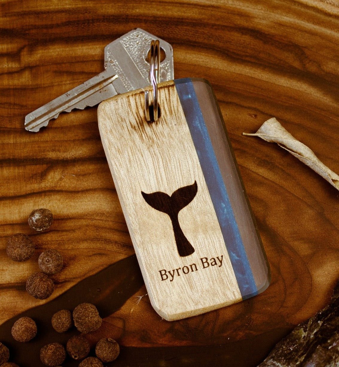 Whale Tail Keyring Byron Bay