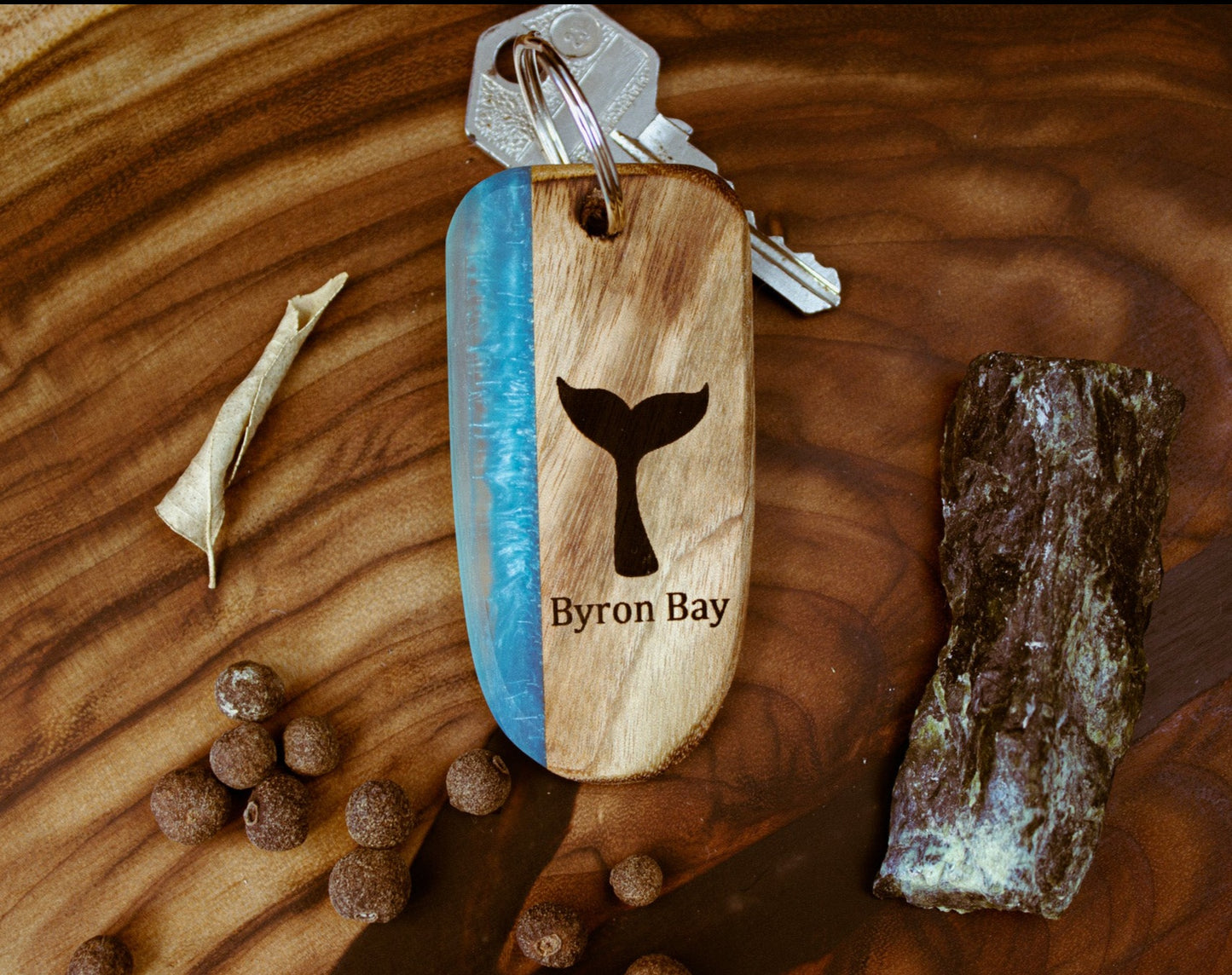 Whale Tail Keyring Byron Bay