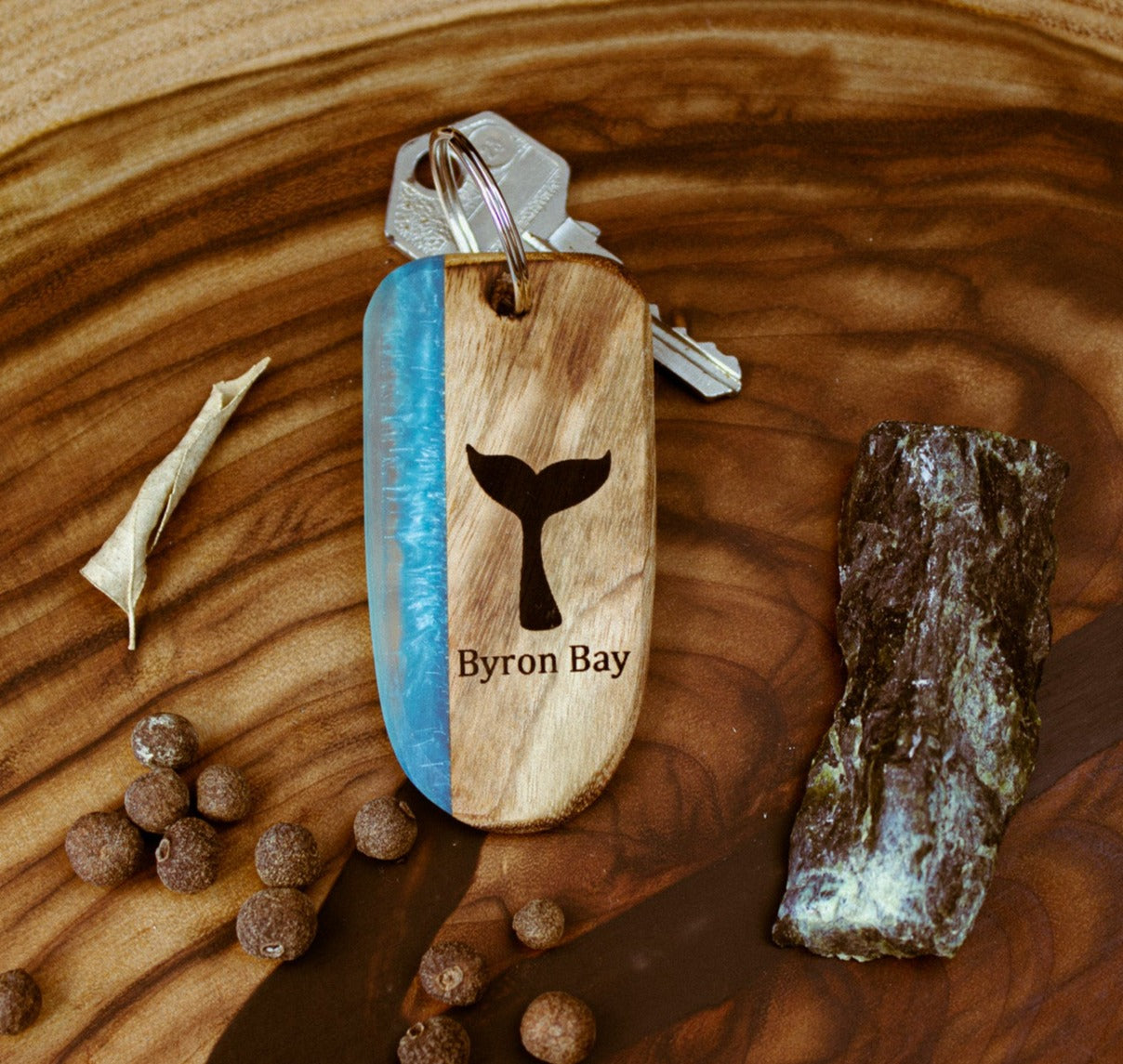Whale Tail Keyring Byron Bay