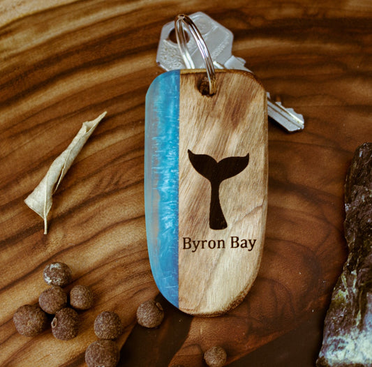 Whale Tail Keyring Byron Bay
